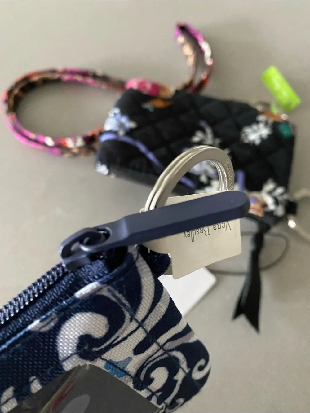 BUNDLE 3 Vera Bradley Lanyard ID Wallet Case Key Chain Bag Set NWT - Picture 9 of 12